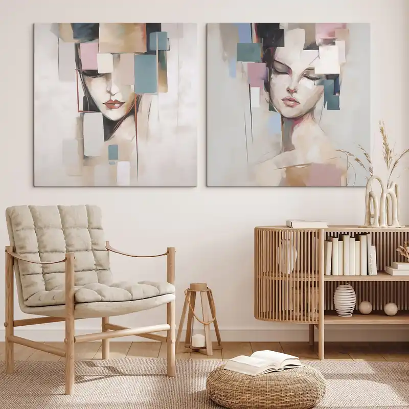 Cumpără online Pictură pe pânză Portret abstract imitație de pictură Nr m00755