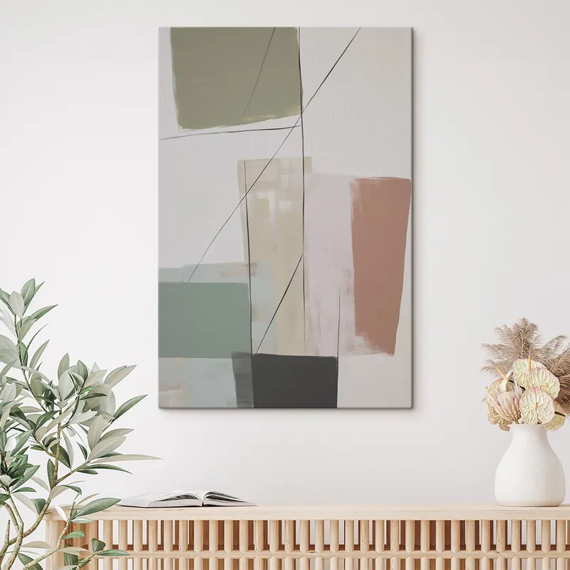 Preț mic Pictură pe pânză Abstracție cu imitație de abraziuni Nr s45974