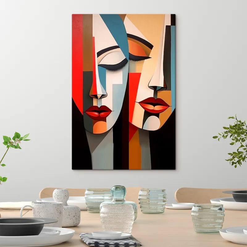 Mai ieftin Pictură pe pânză Fețe feminine abstracte Nr s45967