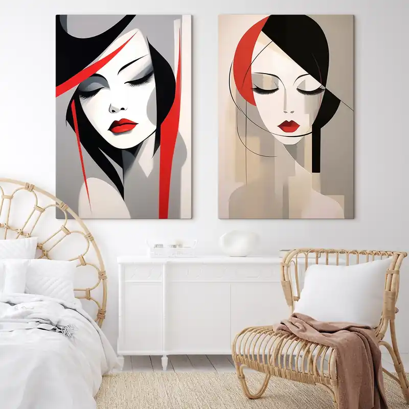 Super ofertă Pictură pe pânză Portrete feminine abstracte Nr m00774