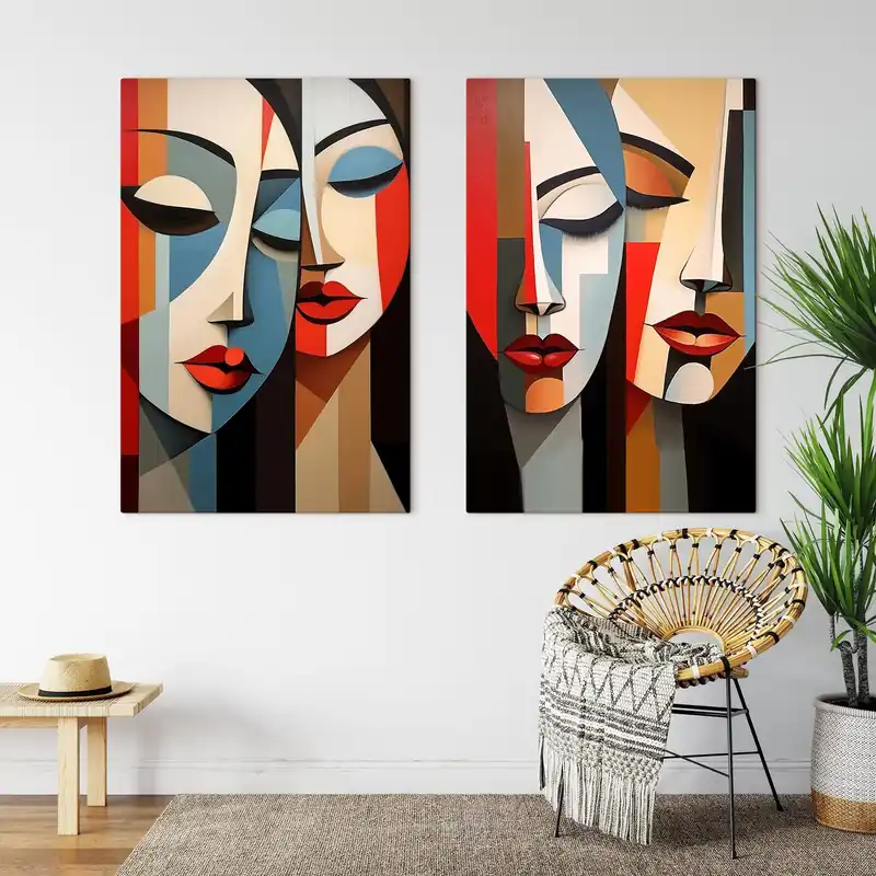 Bestseller Pictură pe pânză Portrete cubiste de femei Nr m00775