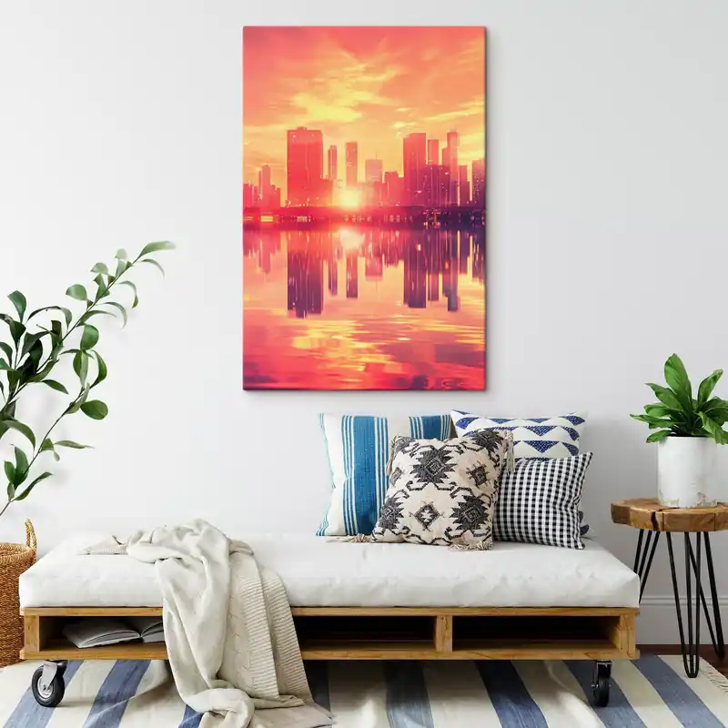 Pictură pe pânză Comandă pe fundalul unui oraș modern Nr s45659 Ieftin