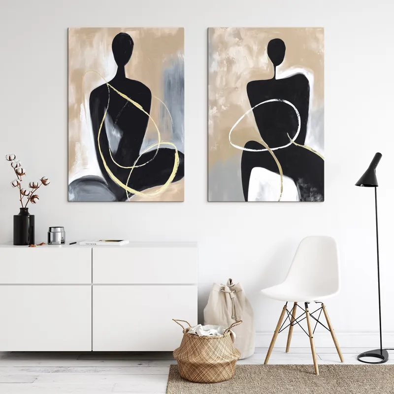 Pictură pe pânză Siluete abstracte Nr m00719 Retur gratuit