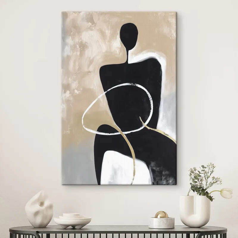 Pictură pe pânză Siluetă abstractă cu forme minimaliste Nr s45984 Plată securizată