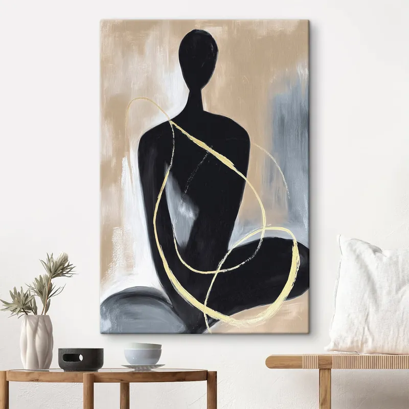 Pictură pe pânză Siluetă abstractă Nr s45985 Ofertă specială