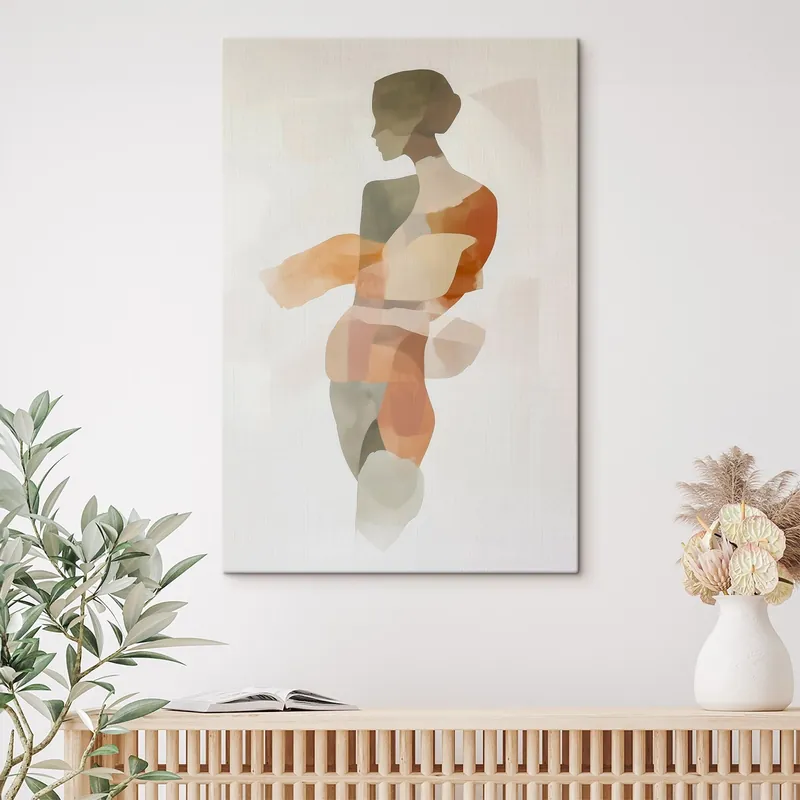 Mai ieftin Pictură pe pânză Siluetă feminină abstractă Nr s45993