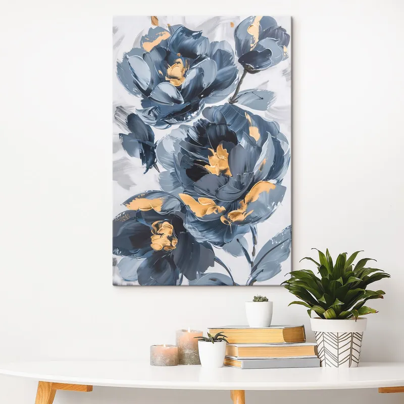 Pictură pe pânză Flori abstracte mari Nr s46010 Ofertă exclusivă