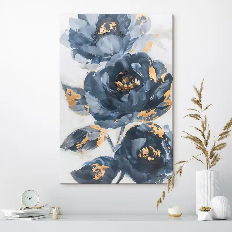 Disponibil imediat Pictură pe pânză Flori abstracte mari Nr s46011
