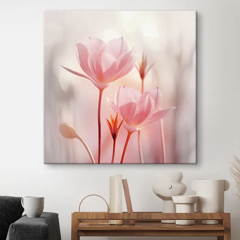 Pictură pe pânză Pânză artistică cu motive florale în stil minimalist Nr s45736 Expediere rapidă