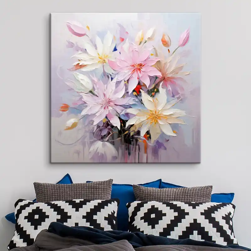 Cel mai vândut Pictură pe pânză Buchet de flori în stil pictură în ulei Nr s45738