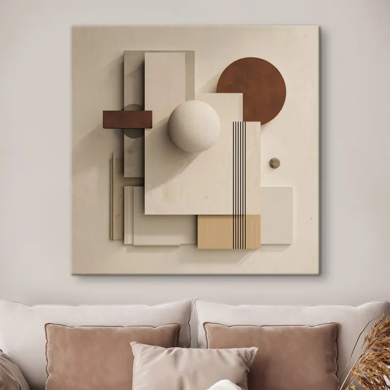 Pictură pe pânză Geometria calmului în stilul minimalist modern Nr s45856 Reduceri