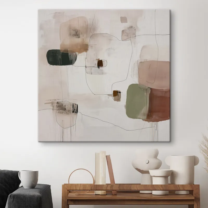 Noutate Pictură pe pânză Minimalism abstract în nuanțe calde Nr s45860