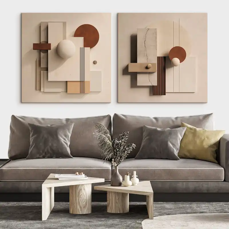 Reducere Pictură pe pânză Geometrie și abstracție în stil minimalist Nr m00743