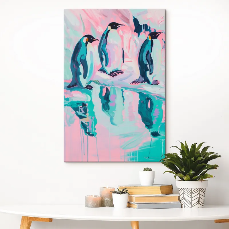 Plată sigură Pictură pe pânză Pinguini Nr s46033