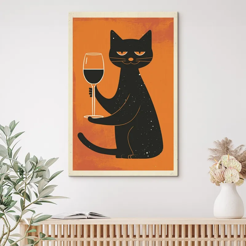 Pictură pe pânză Vin pentru pisici Nr s46046 Disponibil imediat