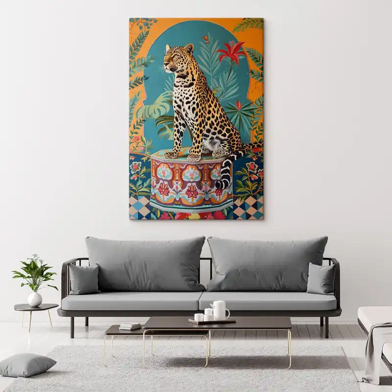 Premium Pictură pe pânză Leopard Nr s46058
