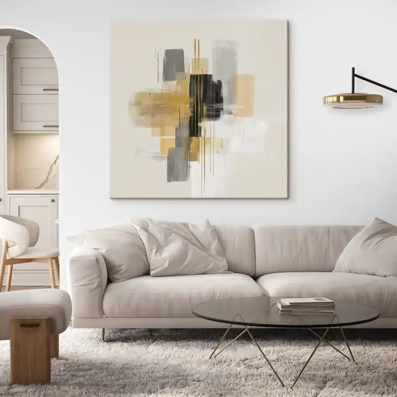 Pictură pe pânză Verticale ale spațiului în stilul abstracționismului grafic Nr s45850 Ieftin