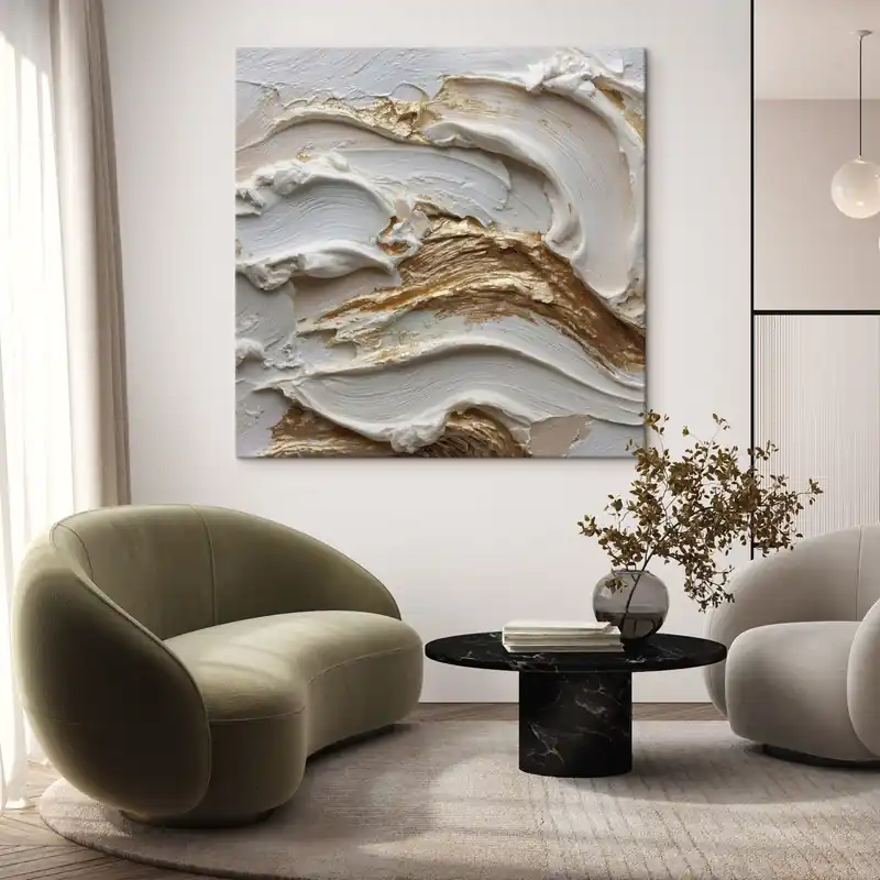 Pictură pe pânză Val de formă în stilul abstracționismului volumetric Nr s45853 Reducere extra