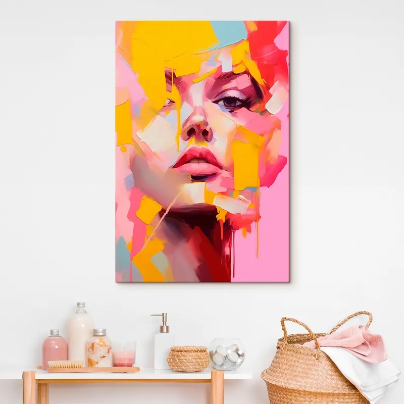 Cumpărături sigure Pictură pe pânză Față abstractă Nr s46217
