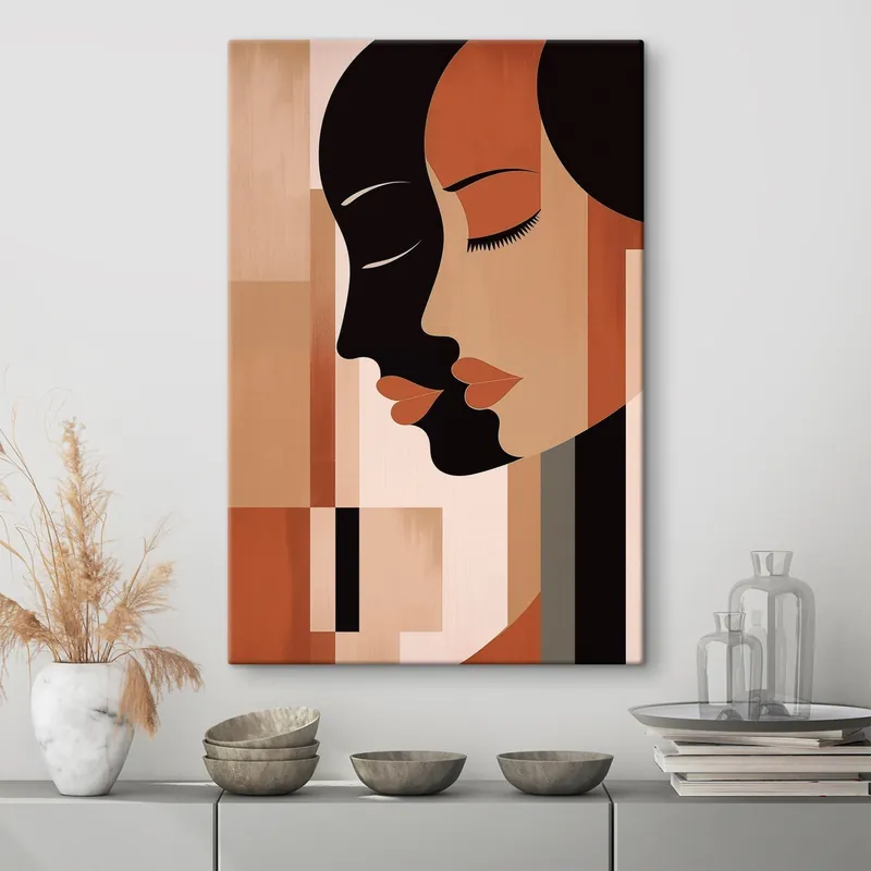 Pictură pe pânză Fețe abstracte Nr s46241 Noutate