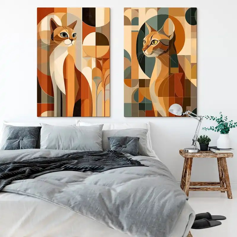Nu rata Pictură pe pânză Pisici abstracte Nr m00841