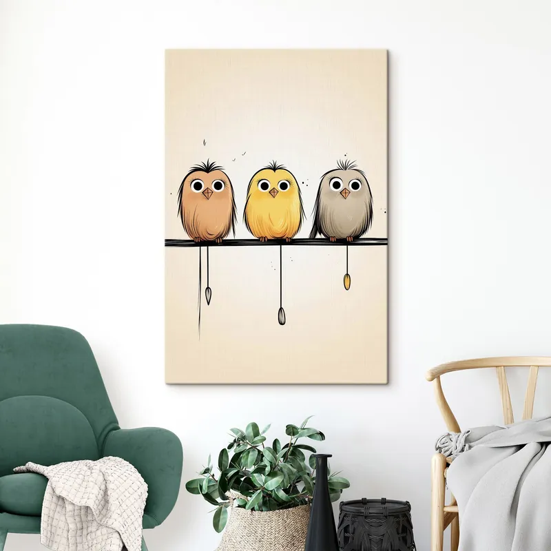 Pictură pe pânză Pui drăguți Nr s46071 Super ofertă