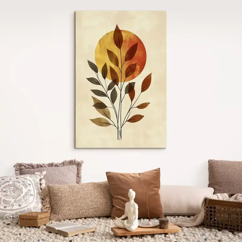 Pictură pe pânză Creangă cu frunze Nr s46132 Disponibil imediat