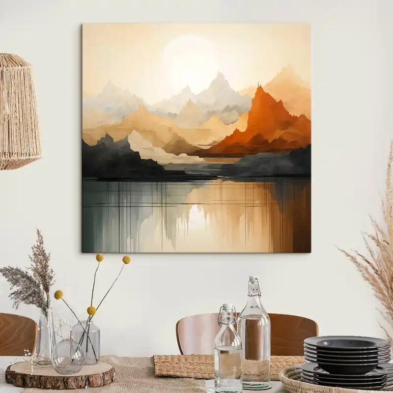 Pictură pe pânză Abstract peisaj montan Nr s46140 Super ofertă