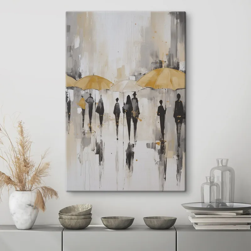 Livrare expres Pictură pe pânză Abstracție cu oameni cu umbrele Nr s46304