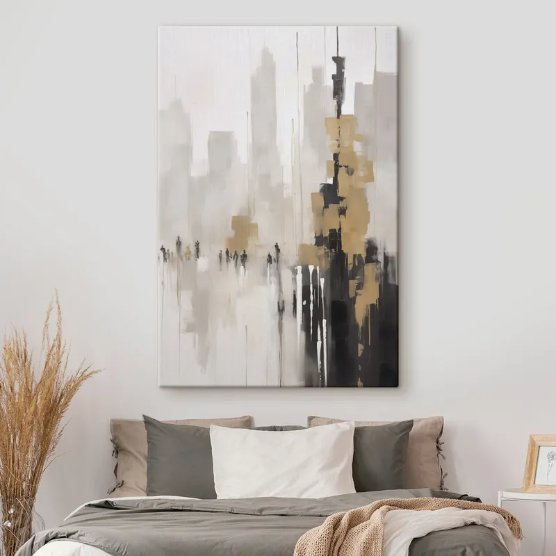 Mai ieftin Pictură pe pânză Peisaj urban abstract Nr s46305