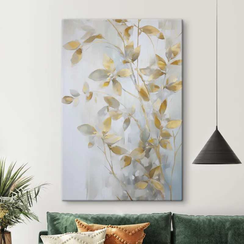 Plată securizată Pictură pe pânză Frunze abstracte imitație de pictură Nr s46348