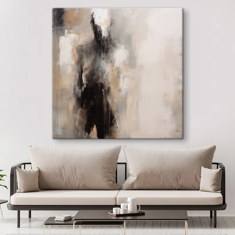 Pictură pe pânză O figură umană abstractă în umbră Nr s46360 Reducere de preț