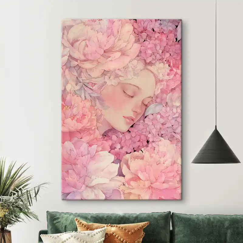 Discount Pictură pe pânză Fețe cu bujori Nr s46363