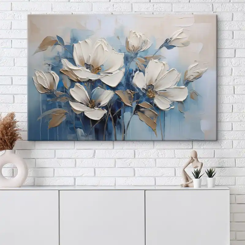 Pictură pe pânză Flori pictate Nr s46396 Expediere rapidă