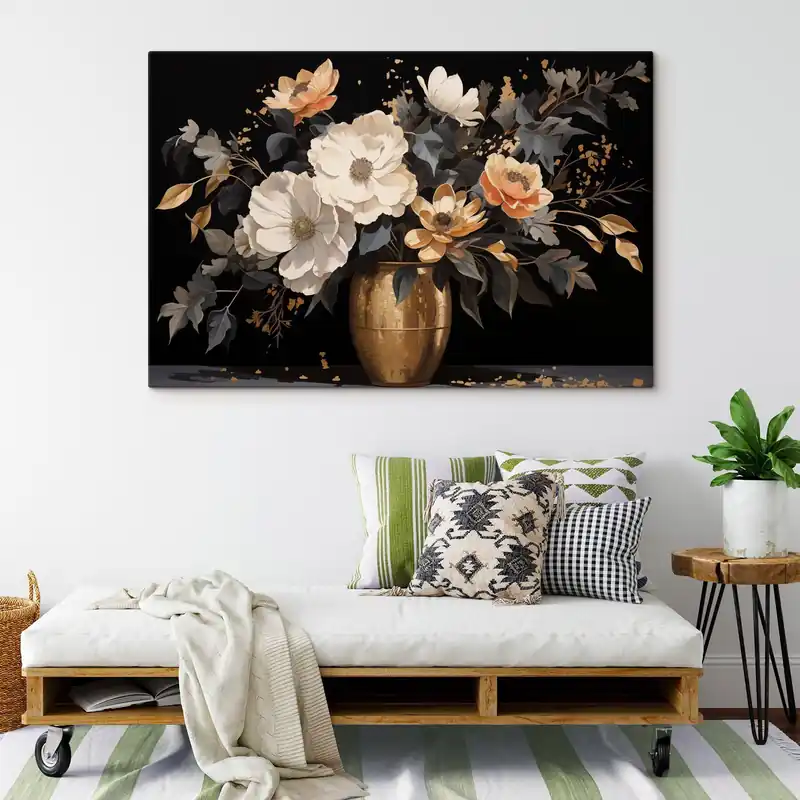 Plată sigură Pictură pe pânză Buchet în vază Nr s46402