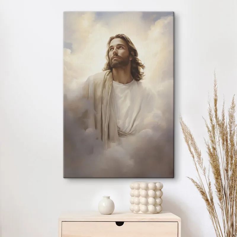 Comandă acum Pictură pe pânză Isus printre nori Nr s46445
