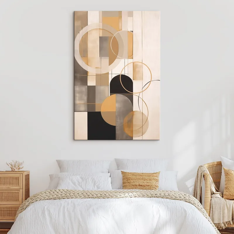 Popular Pictură pe pânză Abstracție geometrică cu cercuri Nr s46359
