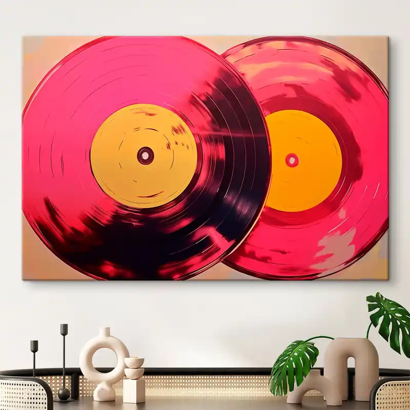 Plată sigură Pictură pe pânză Discuri de vinil colorate Nr s46459