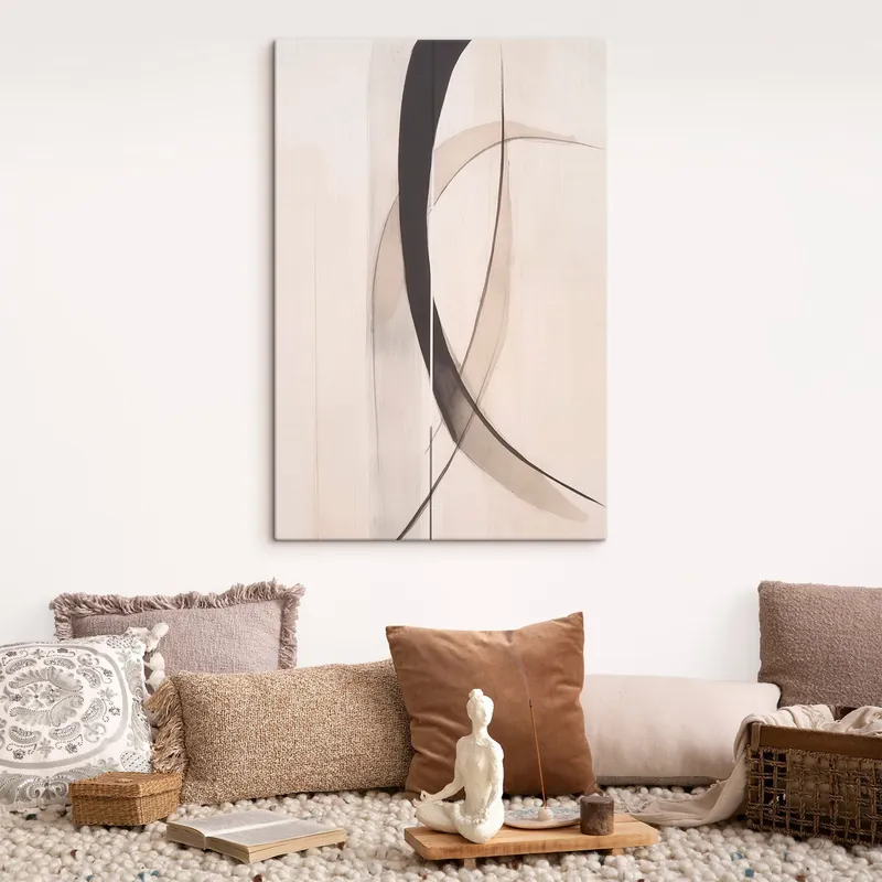 Pictură pe pânză Caligrafie elegantă. Abstracție Nr s46468 Cumpără online