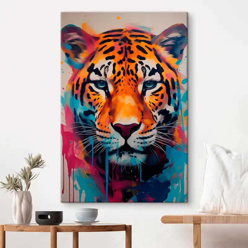 Reducere de preț Pictură pe pânză Jaguar în stilul artei stradale Nr s46476