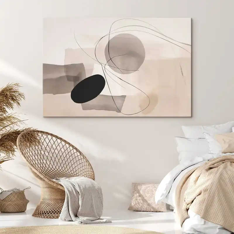 Pictură pe pânză Forme abstracte cu linii Nr s46455 Discount