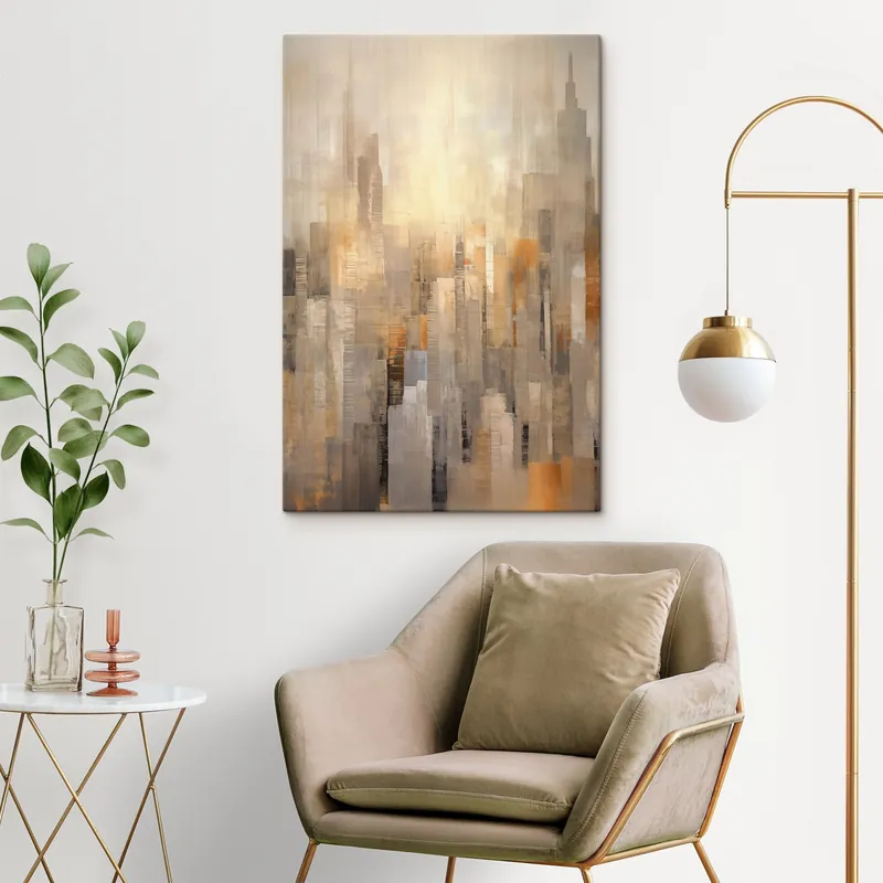 Pictură pe pânză Peisaj urban abstract Nr s46580 Plată securizată