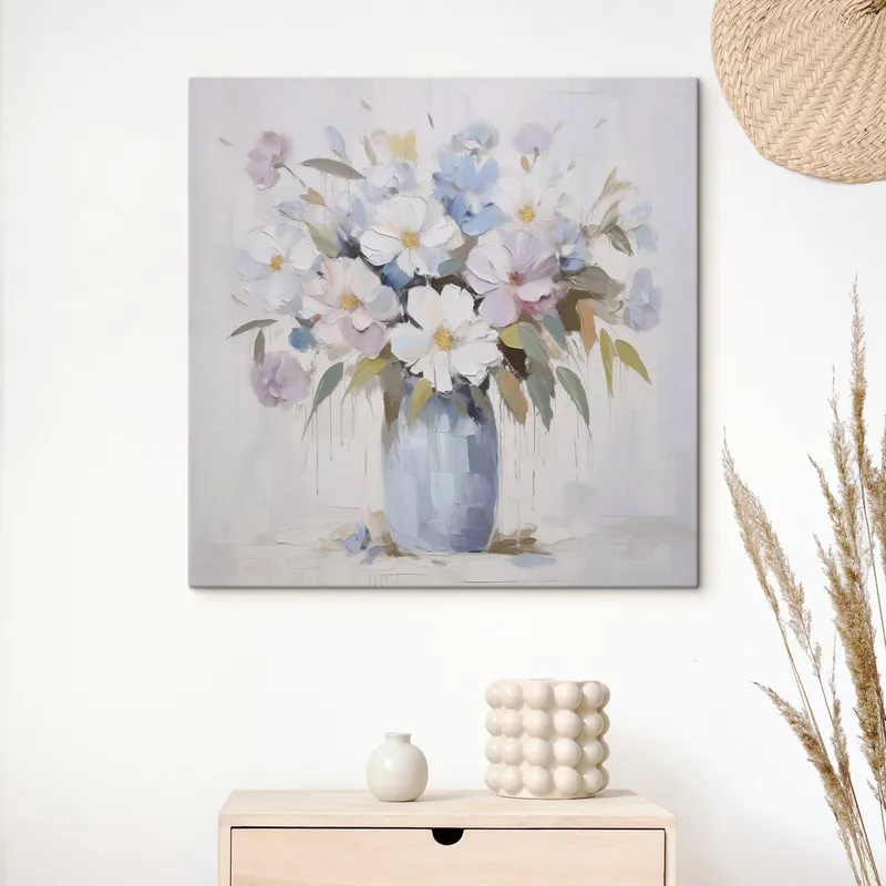 Pictură pe pânză Flori într-o vază pictură imitație Nr s46714 Discount