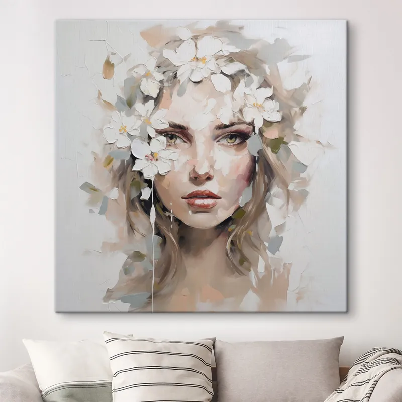 Pictură pe pânză Portret abstract imitație de pictură Nr s46749 Promoție