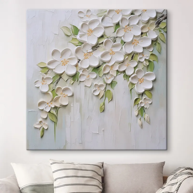 Pictură pe pânză Flori abstracte imitație de pictură Nr s46755 Livrare expres
