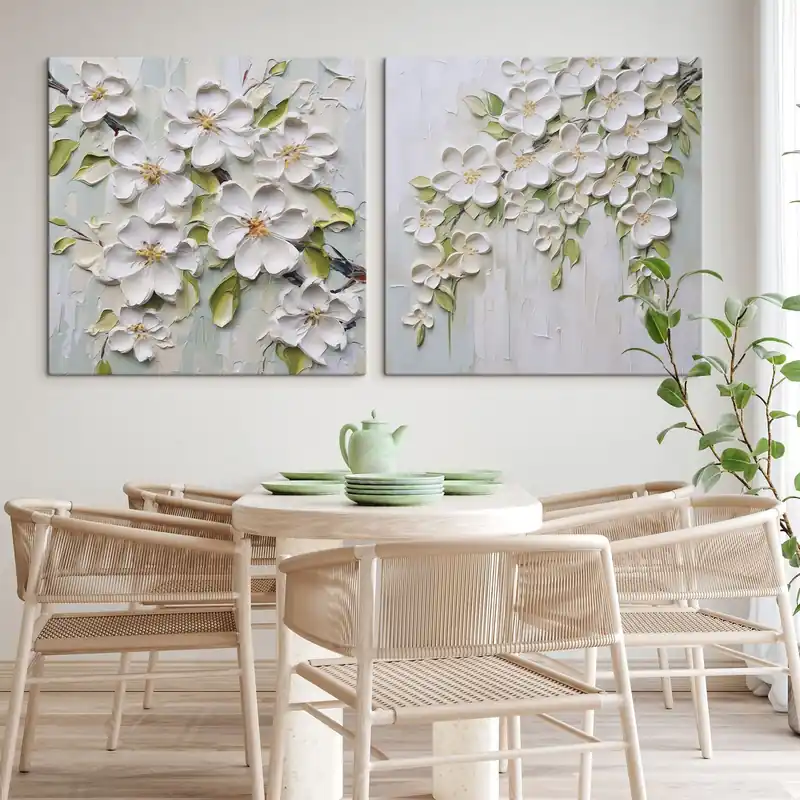 Pictură pe pânză Flori abstracte imitație de pictură Nr m01033 Cumpără acum