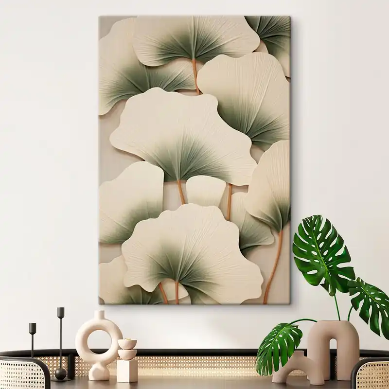 Pictură pe pânză Frunze decorative de ginkgo Nr s46729 Reduceri
