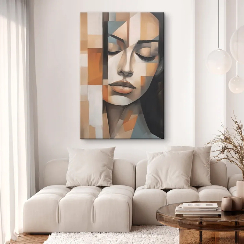 Cumpără online Pictură pe pânză Portret feminin cubist Nr s46730