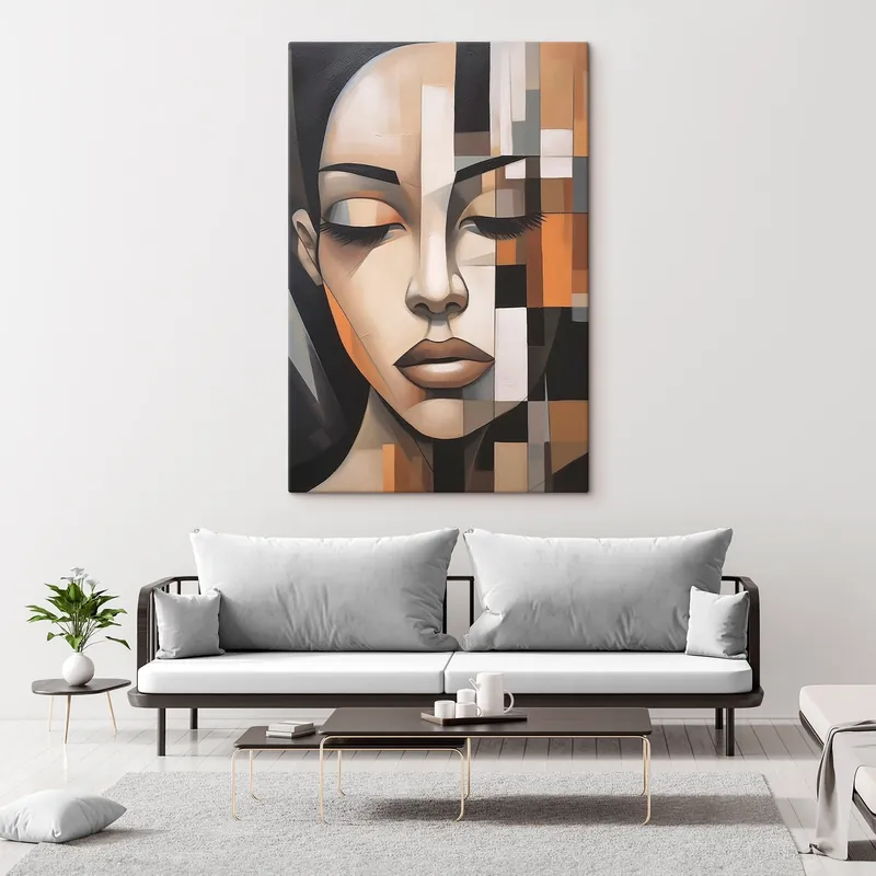 Super ofertă Pictură pe pânză Portret feminin cubist Nr s46731