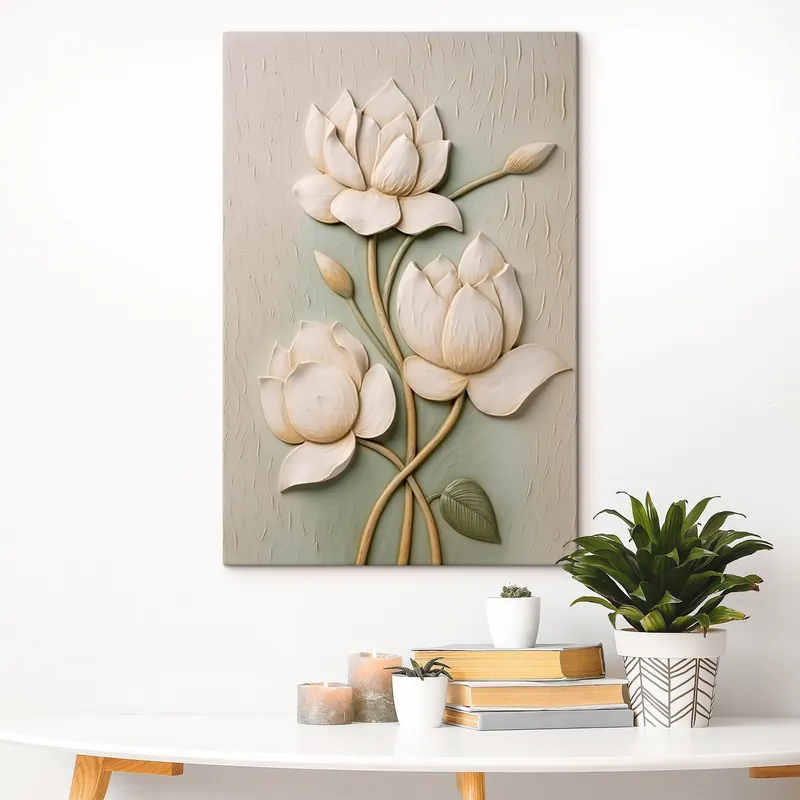 Pictură pe pânză Flori de lotus Nr s46732 Preț redus